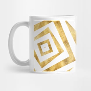 ART DECO VERTIGO WHITE AND GOLD #minimal #art #design #kirovair #buyart #decor #home Mug